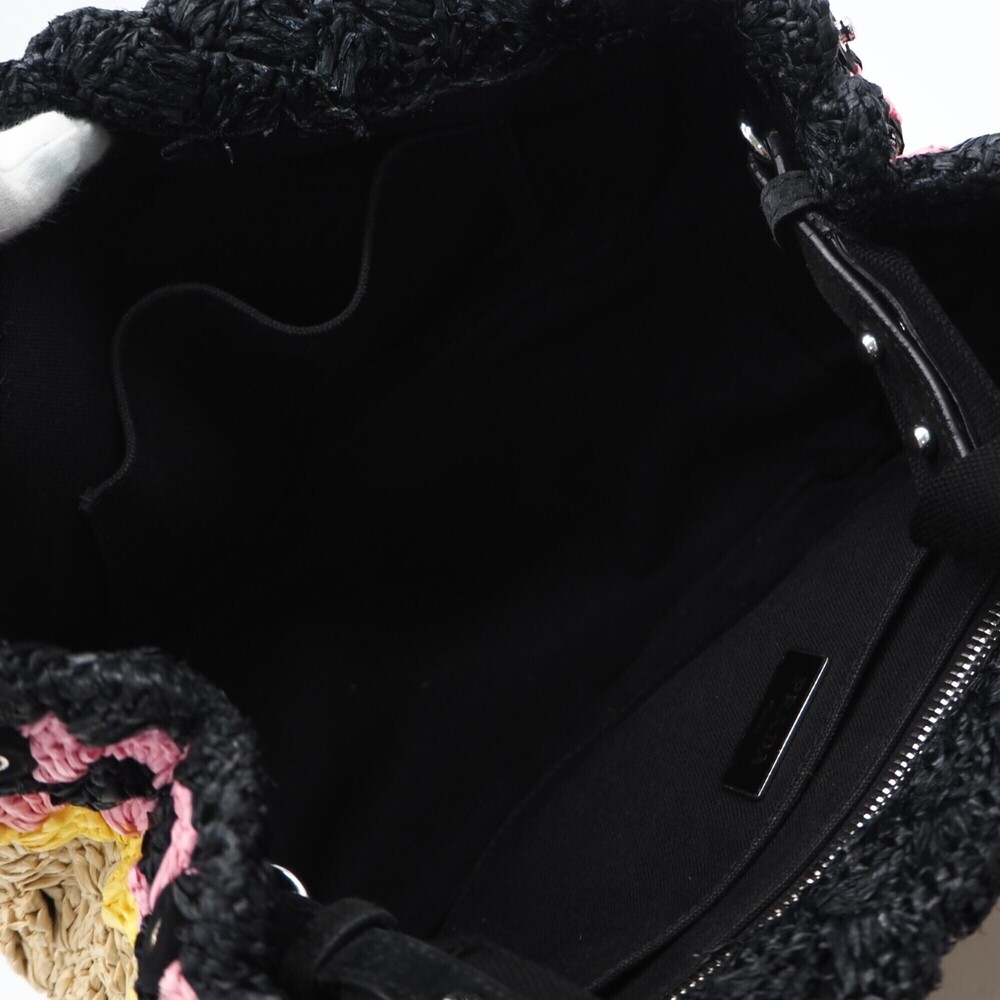 PRADA Cream Raffia Shoulder Bag - Picture 12 of 16